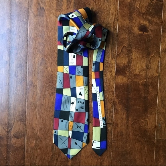 Vintage Guggenheim Museum 100% Silk Tie, Super Cool Abstract Design - Picture 3 of 11